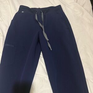 FIGS navy high waist Zamora joggers in small tall